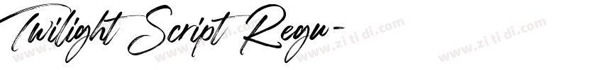 Twilight Script Regu字体转换